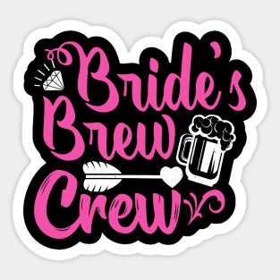 Brides Brew-Crew Bachelorette Party Fun Sticker